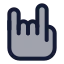Handmetal icon with duotone standard style