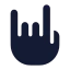Handmetal icon with solid rounded style