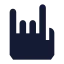 Handmetal icon with solid sharp style