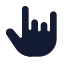 Handmetal icon with solid standard style