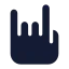 Handmetal icon with solid standard style