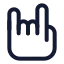 Handmetal icon with stroke standard style