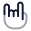 Handmetal icon with twotone rounded style