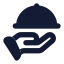 Handplatter icon with solid standard style