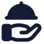 Handplatter icon with solid standard style