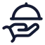 Handplatter icon with stroke standard style