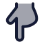 Handpointingdown icon with duotone standard style