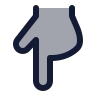 Hand Pointing Down 01 icon preview