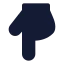 Handpointingdown icon with solid standard style