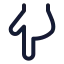Handpointingdown icon with stroke standard style