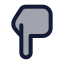 Handpointingdown icon with duotone standard style