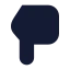 Handpointingdown icon with solid sharp style