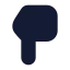 Handpointingdown icon with solid standard style