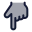 Handpointingdown icon with duotone standard style