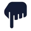 Handpointingdown icon with solid standard style
