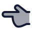 Handpointingleft icon with duotone standard style
