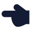 Handpointingleft icon with solid sharp style