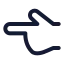 Handpointingleft icon with stroke standard style