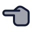 Handpointingleft icon with duotone standard style