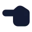 Handpointingleft icon with solid standard style