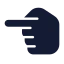 Handpointingleft icon with solid standard style
