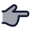 Handpointingright icon with duotone rounded style