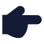 Handpointingright icon with solid sharp style