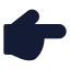 Handpointingright icon with solid standard style