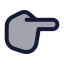 Handpointingright icon with duotone rounded style