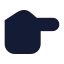Handpointingright icon with solid sharp style