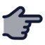 Handpointingright icon with duotone rounded style