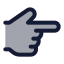 Handpointingright icon with duotone standard style