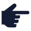 Handpointingright icon with solid sharp style