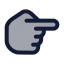 Handpointingright icon with duotone rounded style