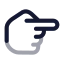 Handpointingright icon with twotone rounded style