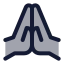 Handprayer icon with duotone standard style