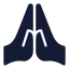 Handprayer icon with solid standard style