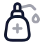 Handsanitizer icon with twotone rounded style
