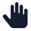Hand icon with solid standard style