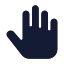 Hand icon with solid standard style