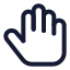 Hand icon with stroke standard style