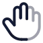 Hand icon with twotone rounded style