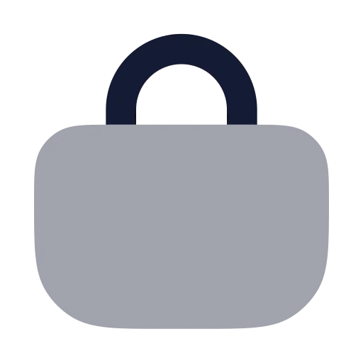 Handbag Icon in Bulk Rounded style
