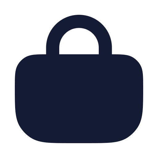 Handbag Icon in Solid Rounded style