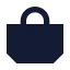 Handbag icon with solid sharp style