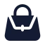 Handbag icon with solid standard style