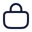 Handbag icon with stroke rounded style