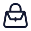 Handbag icon with stroke standard style