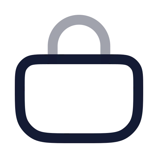 Handbag Icon in Twotone Rounded style
