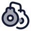 Handcuffs icon with duotone rounded style